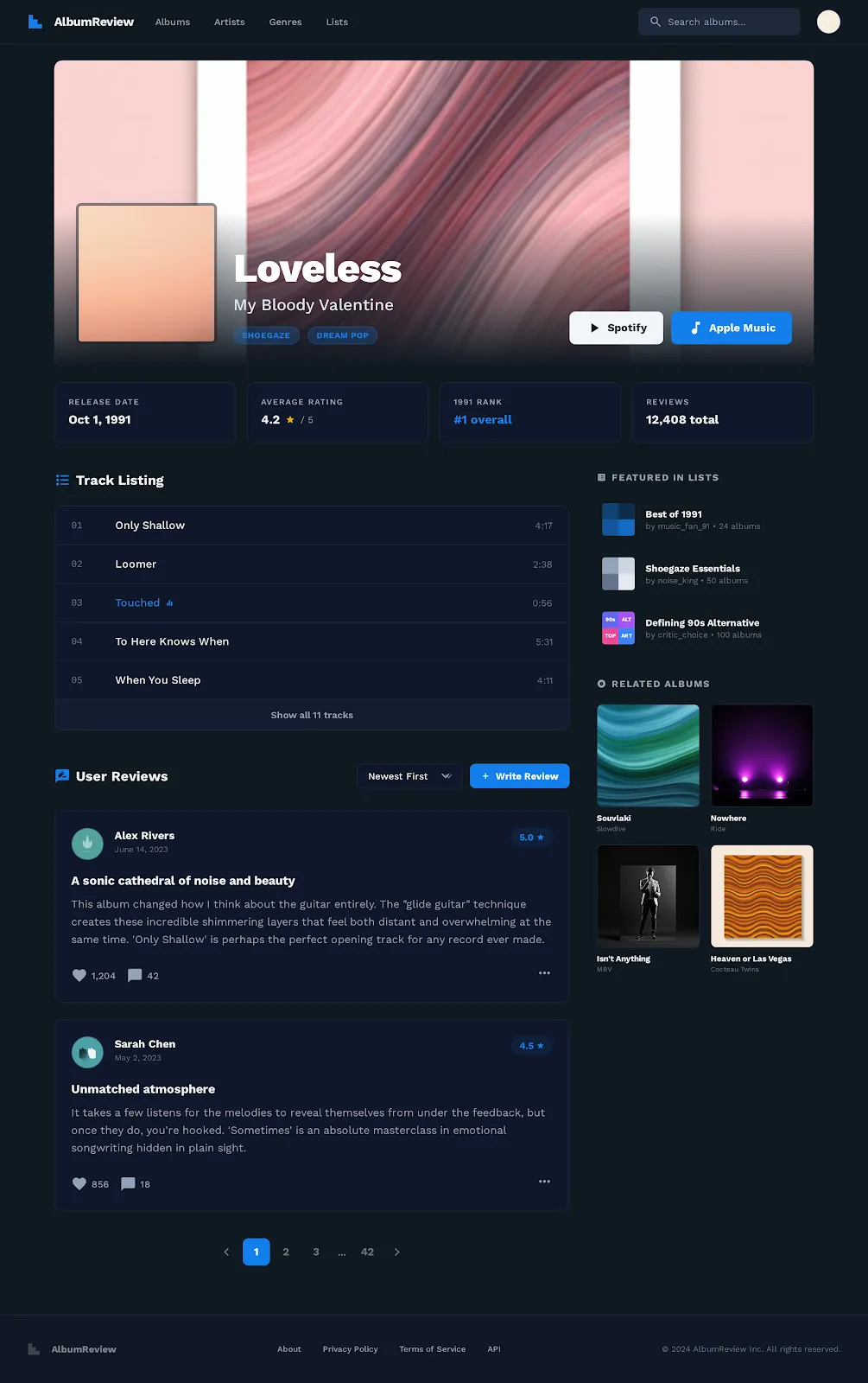 Stitch album page design